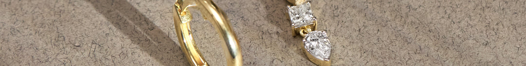 Multi Shape Drop Diamond Hoops