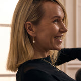 Spherical Diamond Threader Earrings