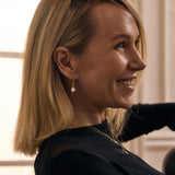 Spherical Diamond Threader Earrings