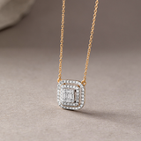 Octa Halo Diamond Necklace