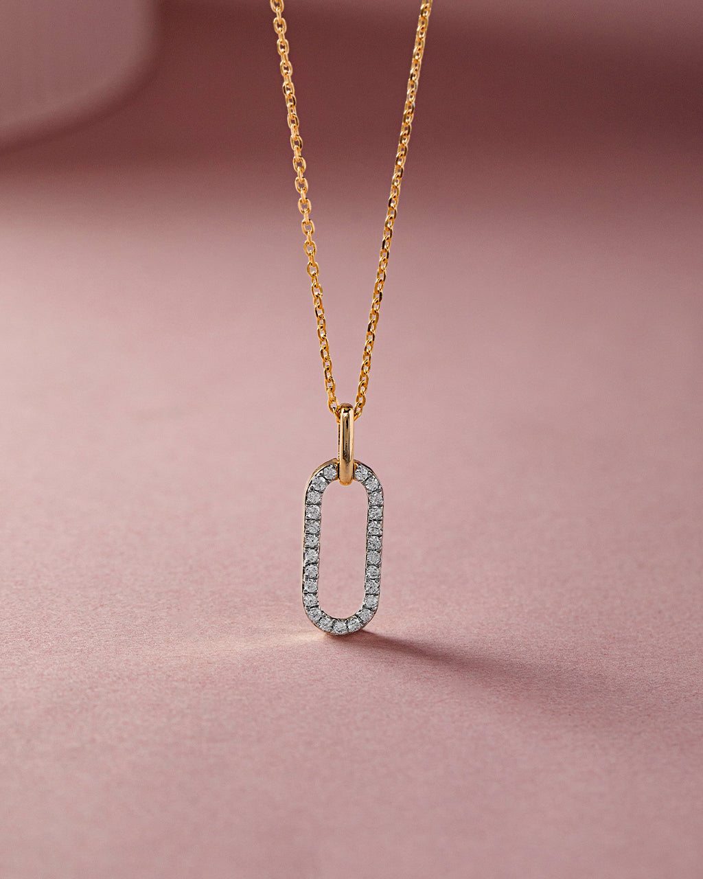 Pave Diamond Paperclip Necklace, 14K Gold Vermeil, 1/5 ct Lab Grown Diamond-5