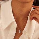 Solitaire Emerald Diamond Necklace, 14K Solid Gold, 3/4 ct Lab Grown Diamond-5