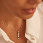 Multi Shape Fancy Diamond Necklace, 14K Gold Vermeil, 1 ct Lab Grown Diamond-2