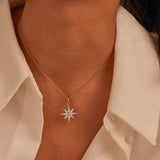 North Star Diamond Necklace, 14K Gold Vermeil, 3/8 ct Lab Grown Diamond-2