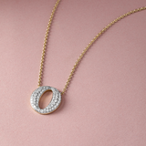 Pave Diamond Dome Necklace