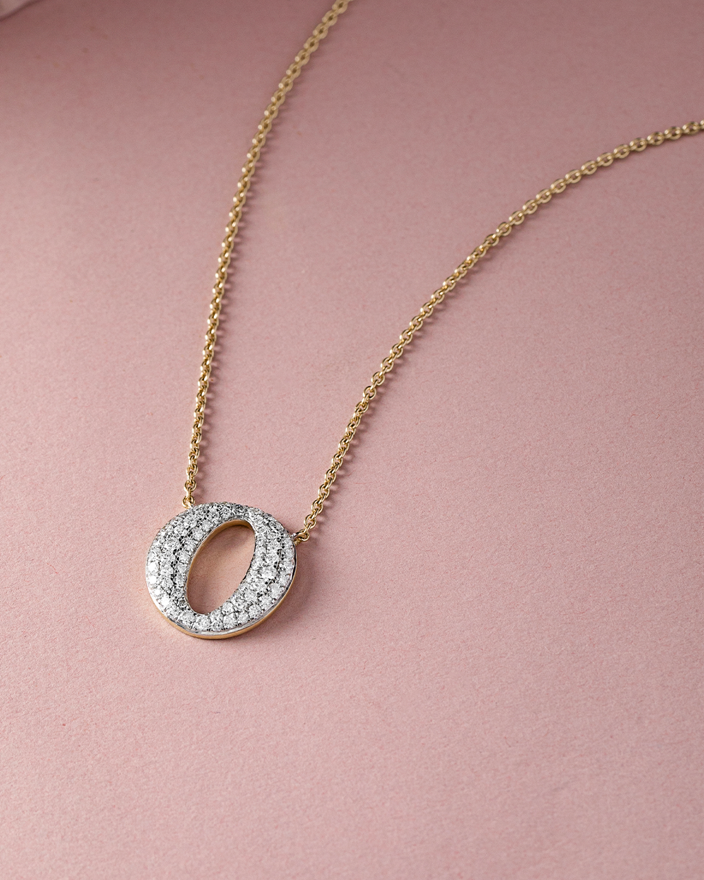 Pave Diamond Dome Necklace, 14K Gold Vermeil, 5/8 ct Lab Grown Diamond-6