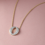 Pave Diamond Dome Necklace, 14K Solid Gold, 5/8 ct Lab Grown Diamond-6