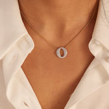 Pave Diamond Dome Necklace, 14K Solid Gold, 5/8 ct Lab Grown Diamond-2