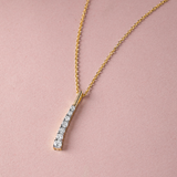 Journey Bar Diamond Necklace, 14K Solid Gold, 1/3 ct Lab Grown Diamond-5