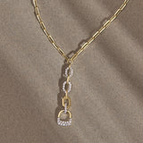 Linear Link Drop Necklace