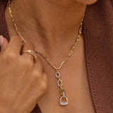 Linear Link Drop Necklace