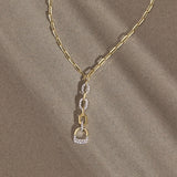 Linear Link Drop Necklace