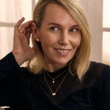 Round Solitaire Clover Chain Necklace