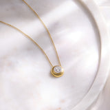 Round Diamond Cluster Necklace