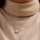 Round Diamond Cluster Necklace