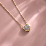 Heart Diamond Cluster Necklace