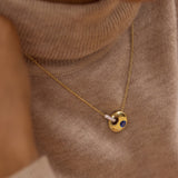 Eclipse Created Sapphire Necklace