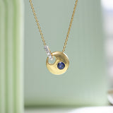 Eclipse Created Sapphire Necklace