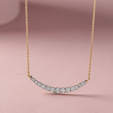 Scallop Bar Diamond Necklace