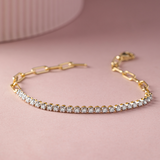 Classic Diamond Paperclip Bracelet, 14K Gold Vermeil, 1/2 ct Lab Grown Diamond-5