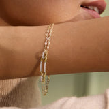 Oval Link Diamond Bracelet