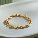 Statement Diamond Link Bracelet