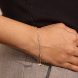 Diamond Station Chain Bracelet