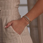 Dome Pave Diamond Oval Bracelet, 14K Gold Vermeil, 5/8 ct Lab Grown Diamond-4