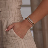 Dome Pave Diamond Oval Bracelet, 14K Gold Vermeil, 5/8 ct Lab Grown Diamond-4