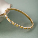Square Station Diamond Oval Bracelet, 14K Solid Gold, 1/4 ct Lab Grown Diamond-5