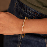 Journey Diamond Oval Bracelet, 14K Solid Gold, 1 ct Lab Grown Diamond-2