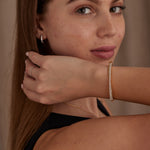 Entwine Diamond Oval Bracelet, 14K Solid Gold, 1 ct Lab Grown Diamond-3