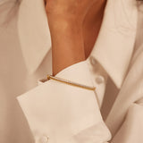 Beaded Oval Diamond Bracelet, 14K Solid Gold, 7/8 ct Lab Grown Diamond-2
