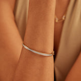 Classic Diamond Oval Bracelet, 14K Solid Gold, 7/8 ct Lab Grown Diamond-2
