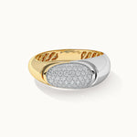 Two-Tone Dome Ring, 14K Gold Vermeil, 1/3 ct Lab Grown Diamond-3