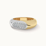 Two-Tone Sliced Ring, 14K Gold Vermeil, 1/3 ct Lab Grown Diamond-3