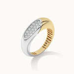 Two-Tone Sliced Ring, 14K Gold Vermeil, 1/3 ct Lab Grown Diamond-5