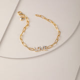 Love Diamond Paperclip Bracelet, 14K Gold Vermeil, 1/4 ct Lab Grown Diamond-6