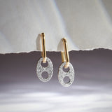 Soda Tab Hoops, 14K Gold Vermeil, 1/2 ct Lab Grown Diamond-6