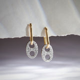 Soda Tab Hoops, 14K Gold Vermeil, 1/2 ct Lab Grown Diamond-6