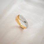 Two-Tone Dome Ring, 14K Gold Vermeil, 1/3 ct Lab Grown Diamond-7