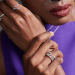 Tiara Stackable Diamond Band, Sterling Silver, 1/3 ct Lab Grown Diamond-2