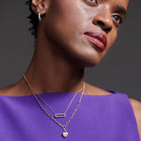 Heart Lock Solitaire Necklace, 14K Solid Gold, 1 ct Lab Grown Diamond-2