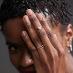 Pave Diamond Paperclip Ring, 14K Gold Vermeil, 1/6 ct Lab Grown Diamond-2