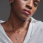 Butterfly Cluster Diamond Necklace, 14K Gold Vermeil, 1/5 ct Lab Grown Diamond-2