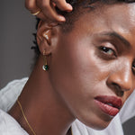 Harmony Pearl Malachite Ovate Drops, 14K Gold Vermeil-2
