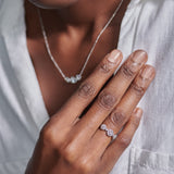 Round Halo Diamond Band, 14K Solid Gold, 1/3 ct Lab Grown Diamond-2