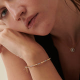 Station Bar Diamond Link Bracelet, 14K Gold Vermeil, 1 ct Lab Grown Diamond-2