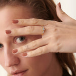Square Solitaire Ring, 14K Solid Gold, 1/3 ct Lab Grown Diamond-2