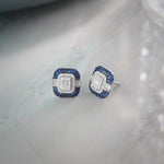 Deco Diamond Earrings, 14K Solid Gold, 5/8 ct Lab Grown Diamond-6